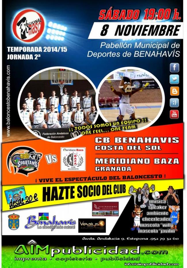 PARTIDO 1ª DIVISIÓN NACIONAL, JORNADA 2ª, DEL CLUB BALONCESTO  BENAHAVIS COSTA DEL SOL