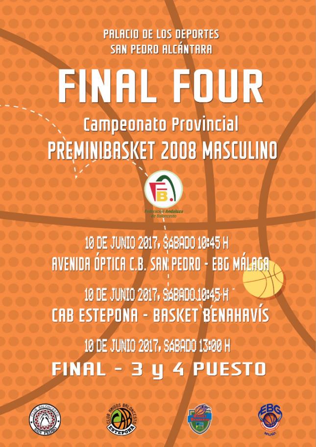 Cartel Final 4 Preminibasket Masculino 1º Año