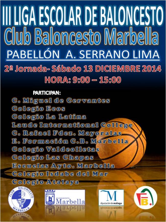 Cartel 2ª Jornada III Liga Escola CB Marbella