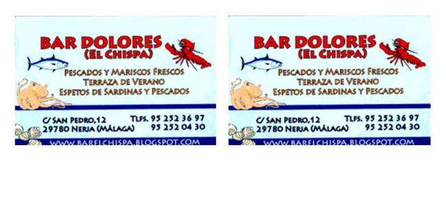 Publicidad Restaurante El Chispa (Nerja)