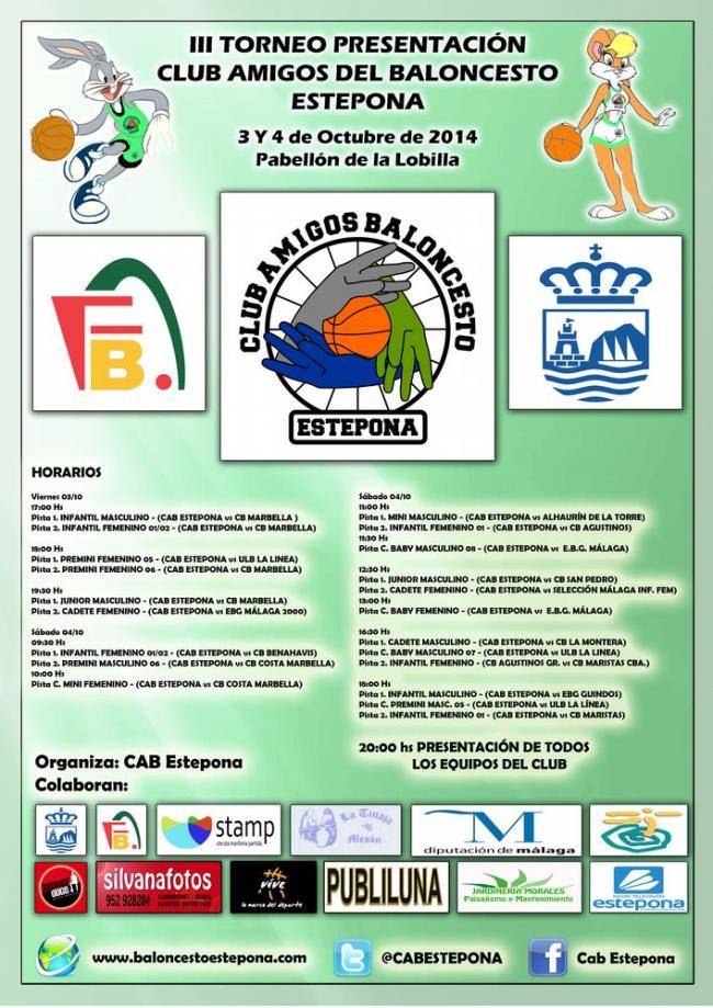 Cartel III Torneo Presentación CAB Estepona