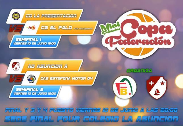 Cartel F4 Minibasket Femenino Copa FAB