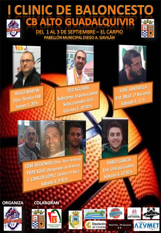 Cartel I Ciclo charla/entrenamientos Alto Guadalquivir