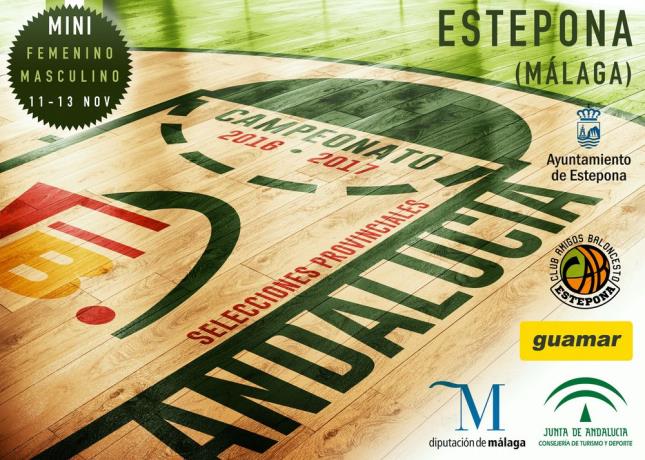 Cartel Campeonatos de Andalucía Minibasket